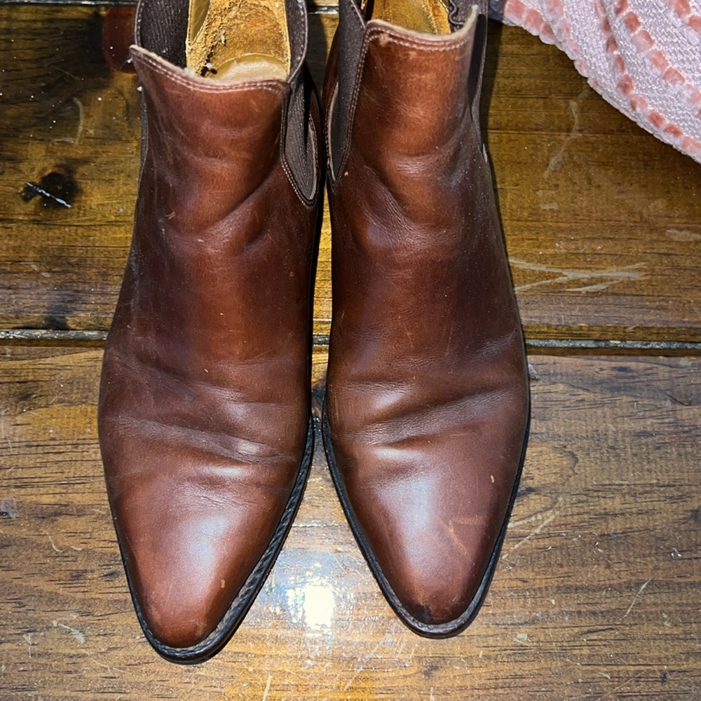 Cole Haan Chestnut Leather Ankle Booties - Picture 2 of 5